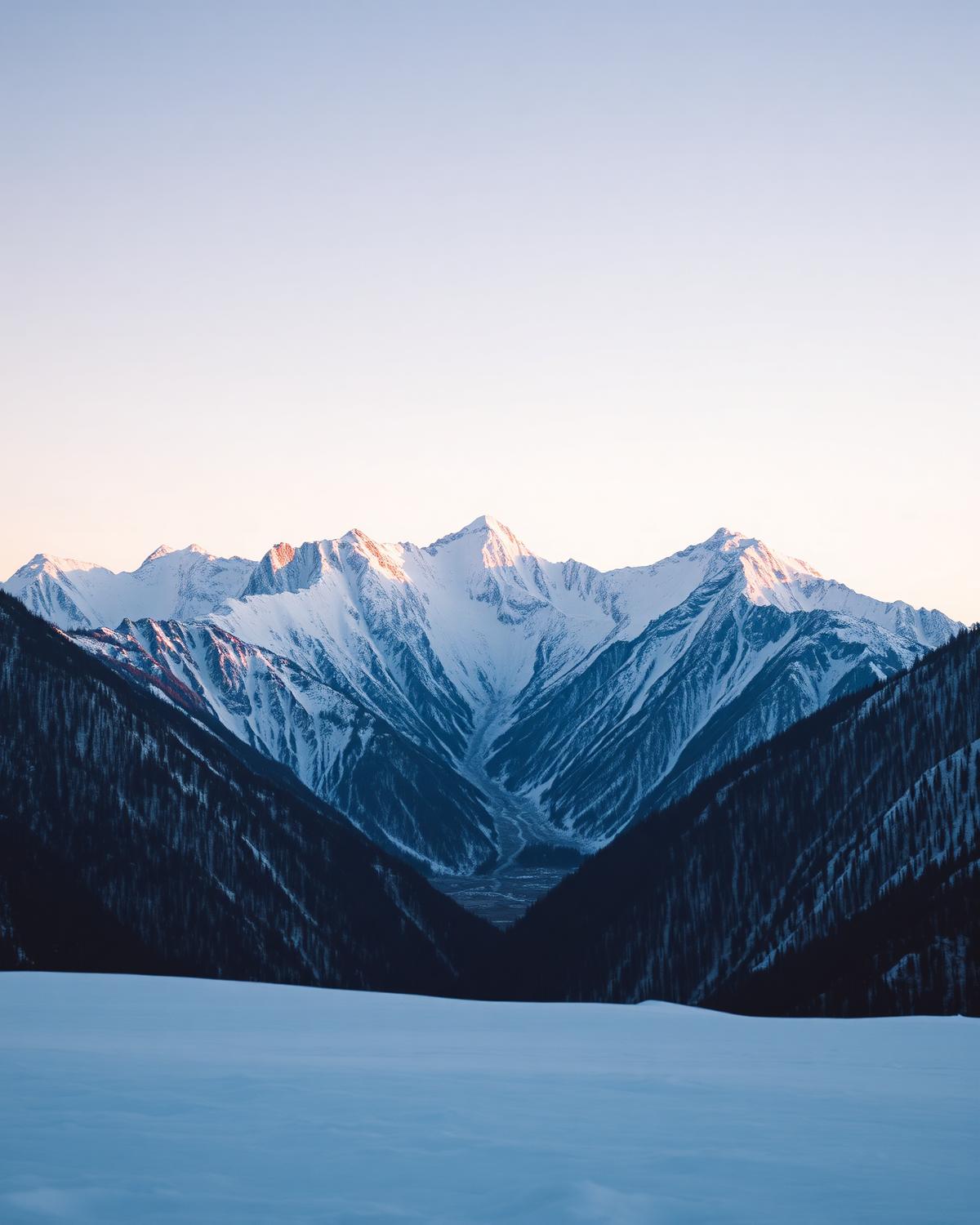 Karakoram peaks at dawn