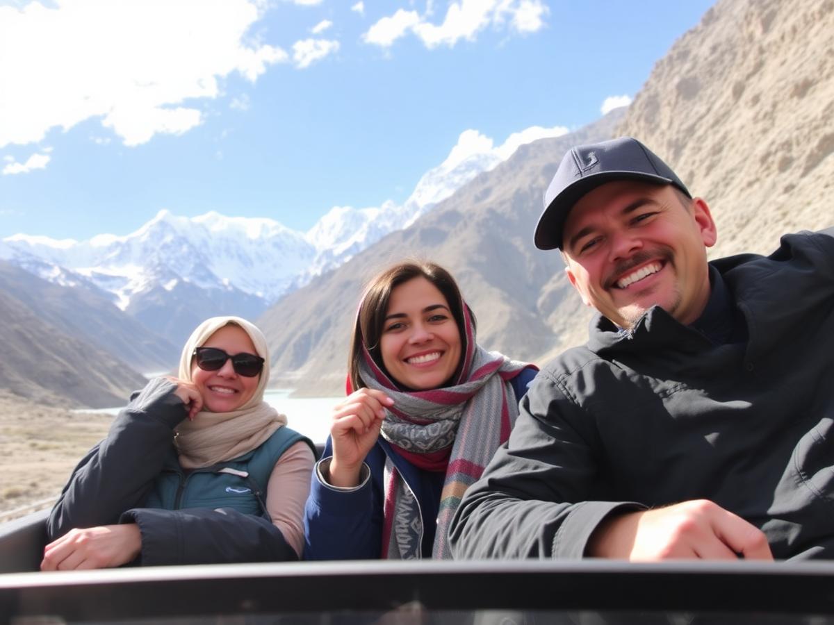 International guests on a jeep tour